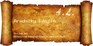 Aradszky László névjegykártya